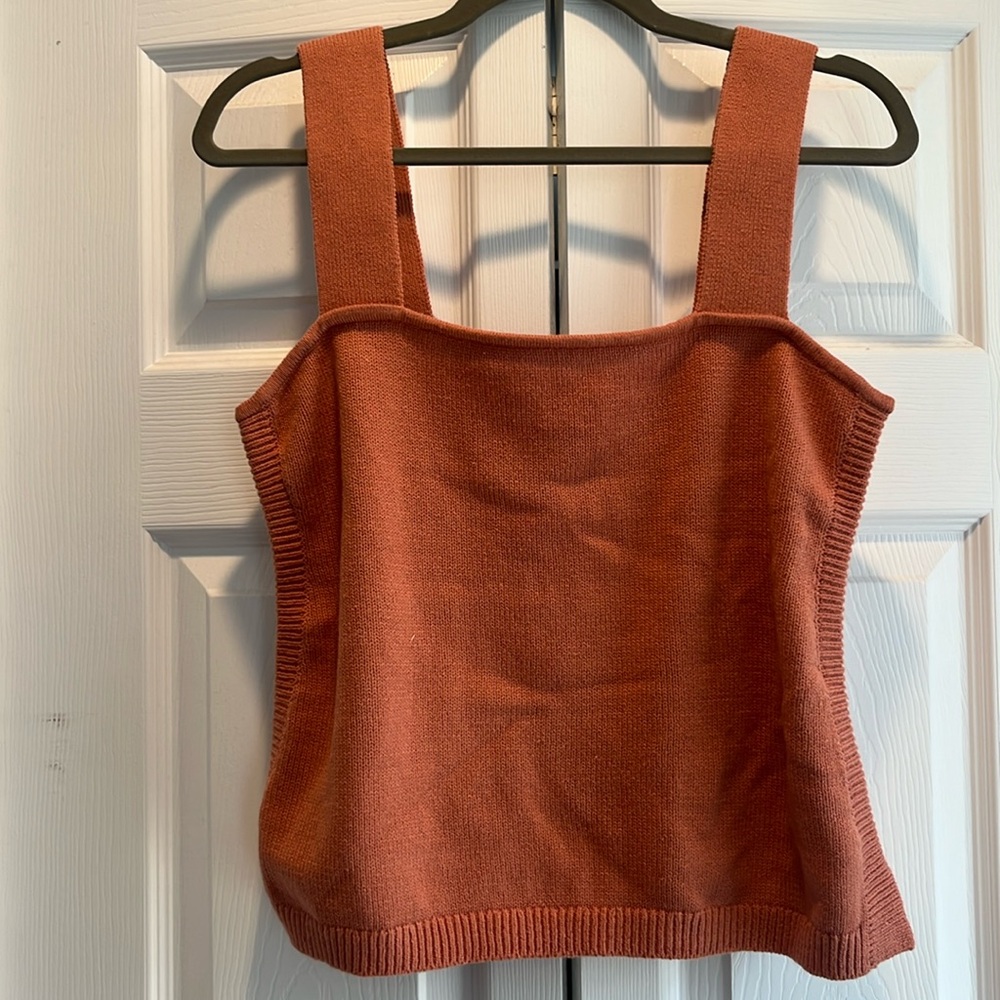 Square neck sweater tank